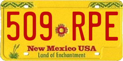 NM license plate 509RPE