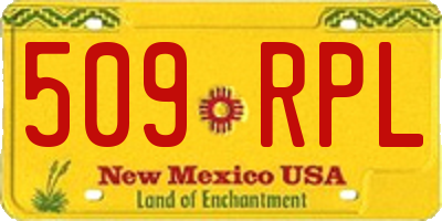 NM license plate 509RPL