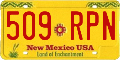 NM license plate 509RPN