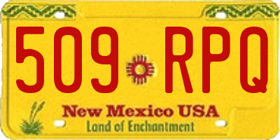 NM license plate 509RPQ