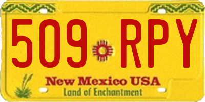 NM license plate 509RPY