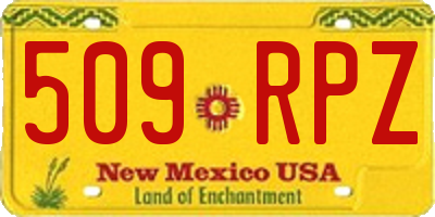 NM license plate 509RPZ