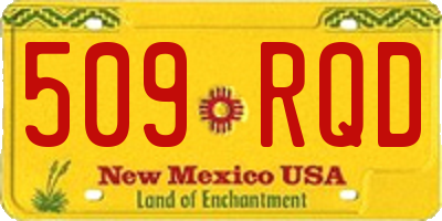 NM license plate 509RQD