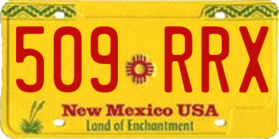 NM license plate 509RRX