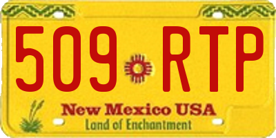 NM license plate 509RTP