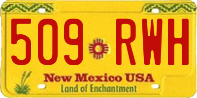 NM license plate 509RWH