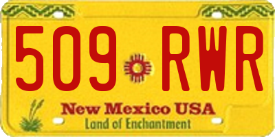NM license plate 509RWR