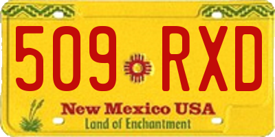 NM license plate 509RXD