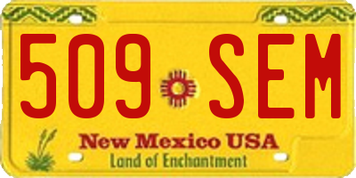 NM license plate 509SEM