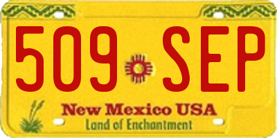 NM license plate 509SEP
