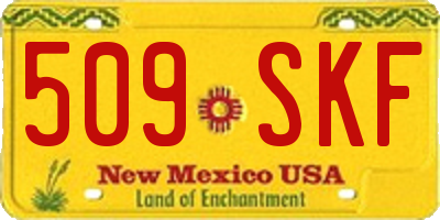 NM license plate 509SKF