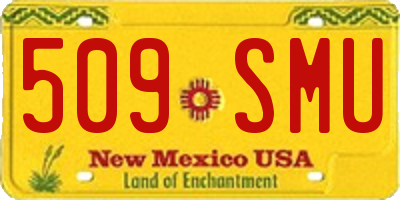 NM license plate 509SMU