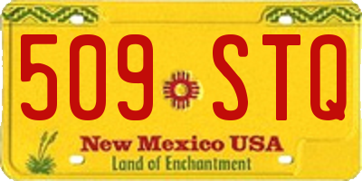 NM license plate 509STQ