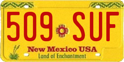 NM license plate 509SUF