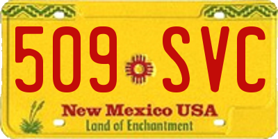 NM license plate 509SVC