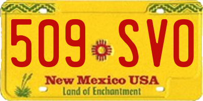 NM license plate 509SVO