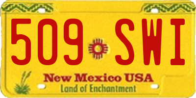 NM license plate 509SWI