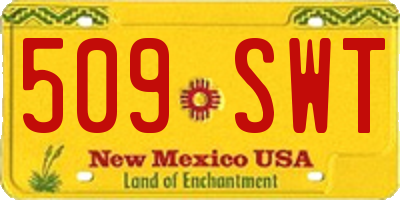 NM license plate 509SWT