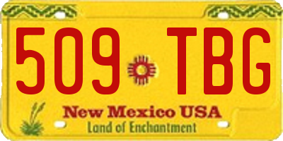 NM license plate 509TBG