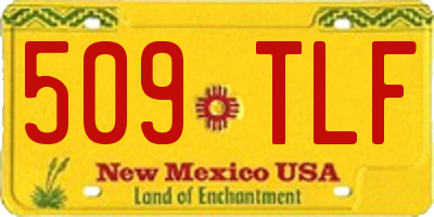 NM license plate 509TLF