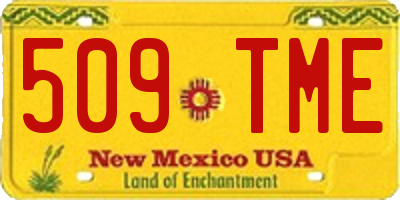 NM license plate 509TME