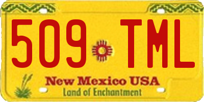 NM license plate 509TML