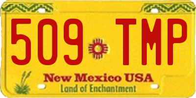 NM license plate 509TMP