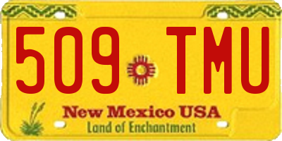 NM license plate 509TMU