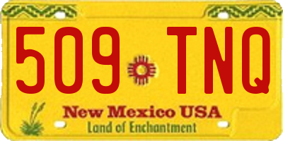 NM license plate 509TNQ