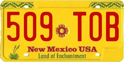 NM license plate 509TOB