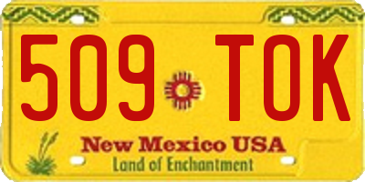 NM license plate 509TOK