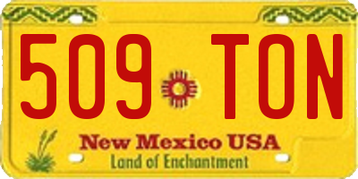 NM license plate 509TON