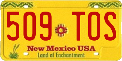 NM license plate 509TOS