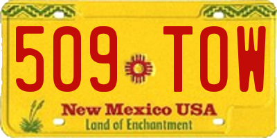 NM license plate 509TOW