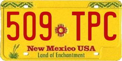NM license plate 509TPC