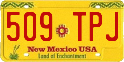 NM license plate 509TPJ