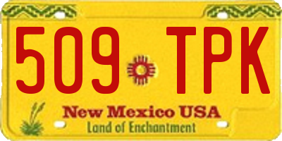 NM license plate 509TPK