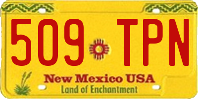 NM license plate 509TPN