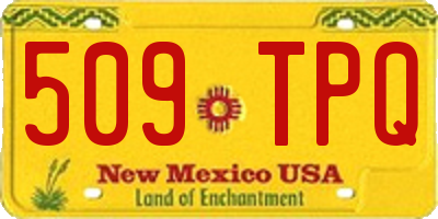 NM license plate 509TPQ