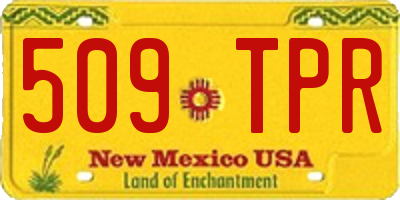 NM license plate 509TPR