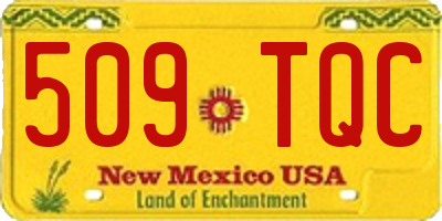 NM license plate 509TQC