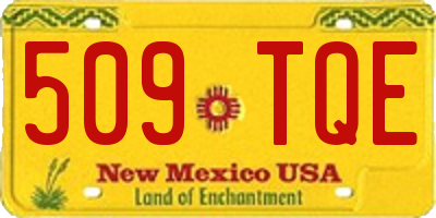 NM license plate 509TQE