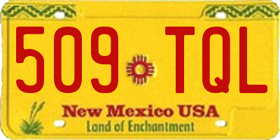 NM license plate 509TQL