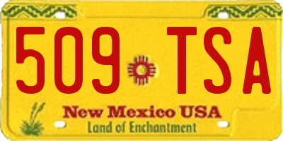 NM license plate 509TSA