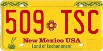 NM license plate 509TSC