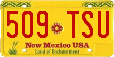 NM license plate 509TSU