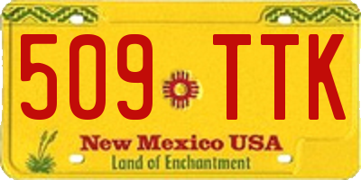 NM license plate 509TTK