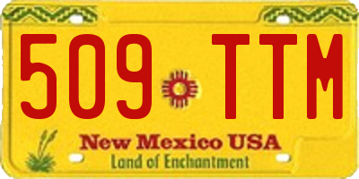 NM license plate 509TTM