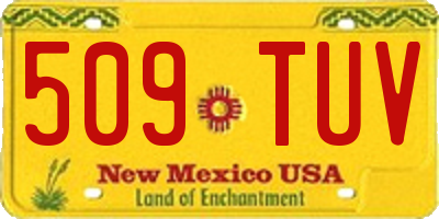 NM license plate 509TUV