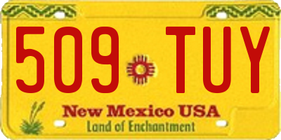 NM license plate 509TUY